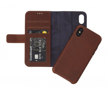 Decoded 2-in-1 Leather Wallet Apple iPhone X Book Case Bruin (iPhone X) Bruin