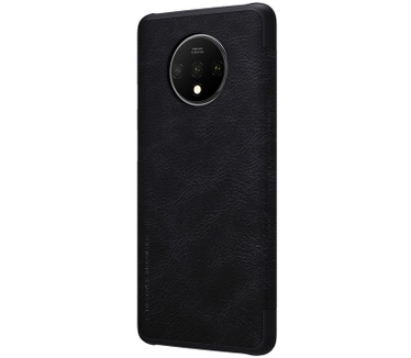 Nillkin Qin PU Leather Book Case voor OnePlus 7T - Zwart  Zwart