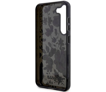 Guess Flower Back Case Samsung Galaxy S23 Plus (S916) - Zwart Zwart