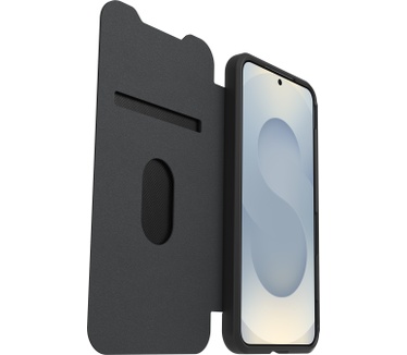 Otterbox React Folio Series voor Samsung Galaxy S25, transparant/zwart - Geen retailverpakking