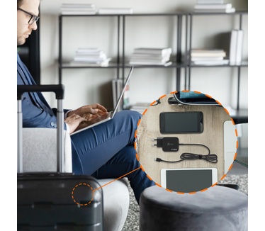 j5create JUP1565DCE3A-EN 67W GaN PD USB-C®-minioplader met 3 typen DC-connector - EU