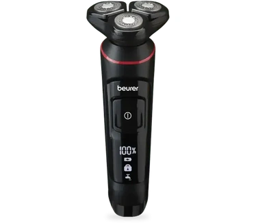 Beurer Beurer MN8X Scheerapparaat - Precisietrimmer opzetstuk - Roterend - 3 Scheerkoppen - Waterbestendig IPX7 - Gebruiksduur: 100 min. - Snellaadfunctie - LED-display - Incl. opbergbox/laadstation, laadkabel met adapter - 3 Jaar garantie