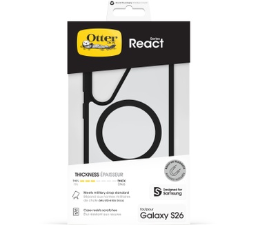 Otterbox React Magnets Series voor Samsung Galaxy S26, Black Crystal