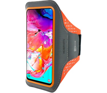 Mobiparts Comfort Fit Sport Armband Samsung Galaxy A70 (2019) Neon Orange