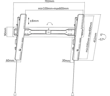 Equip 37"-70" Ultra Slim TV Wall Mount Bracket