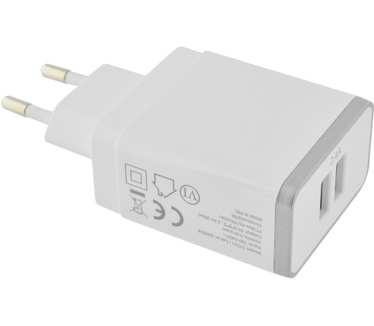 Mobiparts Wall Charger Dual USB 2.4A White