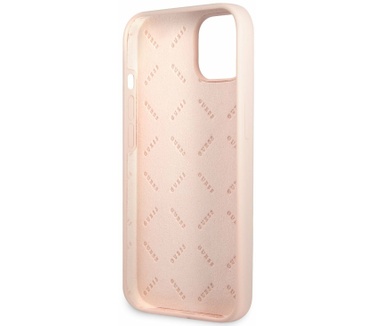Guess Silicone 4G Logo Back Case - iPhone 13 Mini Roze