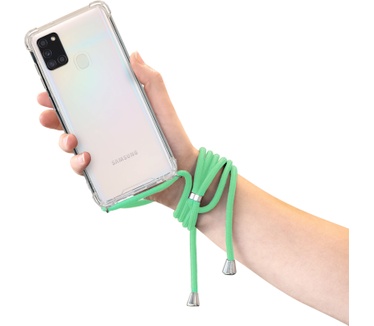 Mobiparts Lanyard Case Samsung Galaxy A21s (2020) Green Cord
