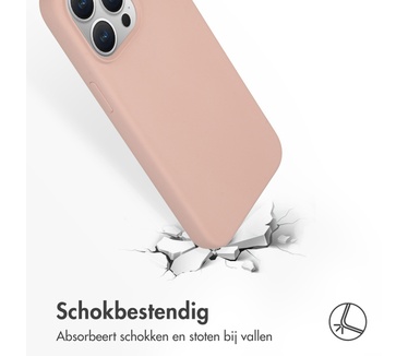 Accezz Liquid Silicone Backcover iPhone 15 Pro Max - Roze