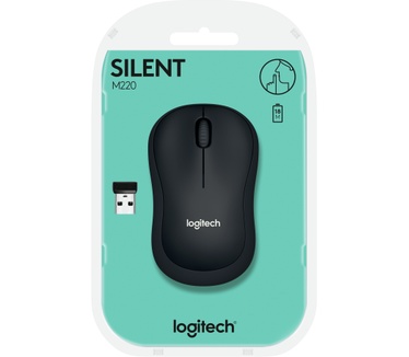 Logitech M220 Silent Zwart