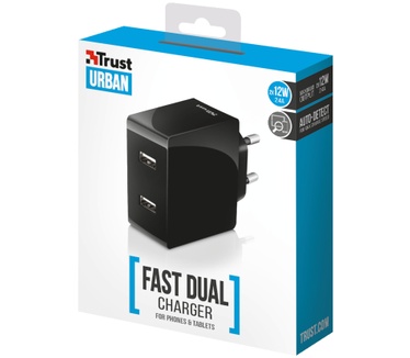 Trust 2x 12W Fast Dual USB Wall Charger