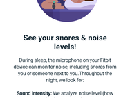 Fitbit snoring detection