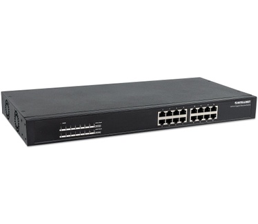 Intellinet 16-Port Gigabit Ethernet Rackmount PoE+ Switch