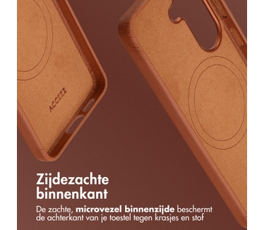 Accezz MagSafe Leather Backcover Samsung Galaxy S26 - Sienna Brown