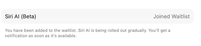 Siri AI-wachtlijst