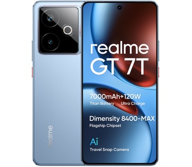 Realme GT 7T, 12GB ram, 512GB opslag Blauw