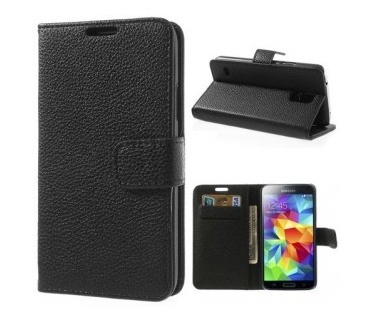 qMust Wallet Case met stand Samsung Galaxy S5 / S5 Plus / S5 Neo (black)