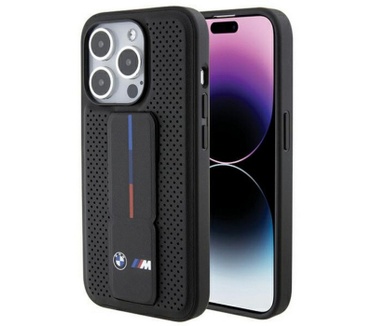 BMW M Perforated Grip Back Case - iPhone 15 Pro Max (6.7") Zwart Zwart