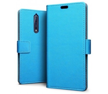 qMust Nokia 8 Wallet Hoesje Blauw