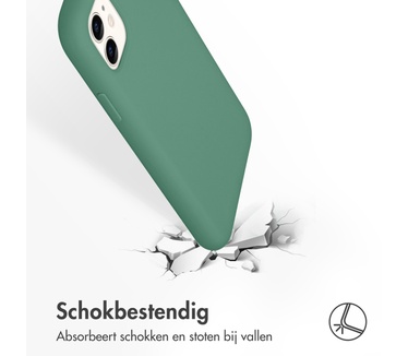 Accezz Liquid Silicone Backcover iPhone 11 - Donkergroen