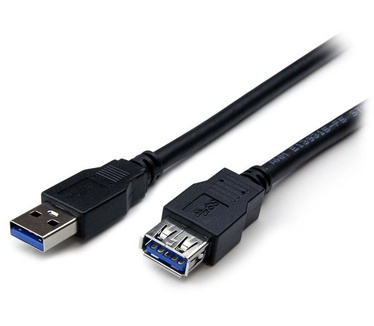 Startech.com 1,8m SuperSpeed USB 3.0 Verlengkabel A naar A Zwart M/F