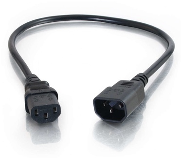 CablesToGo 1 m 18 AWG voeding-verlengkabel (IEC320C13 naar IEC320C14)