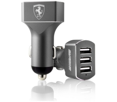 Ferrari 3X USB Fast Car Charger (4800mA) - Zilver