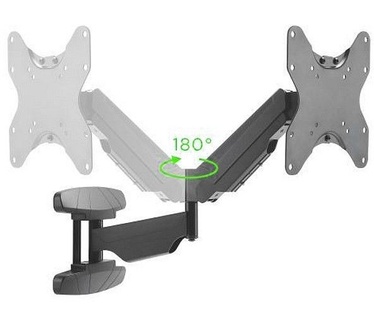 Techly Wall Mount with Gas Spring for Curves / Plates 23-42" TV 563mm Black