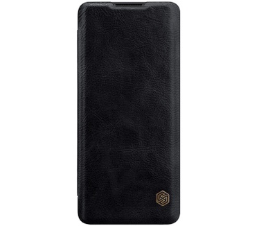 Nillkin Qin PU Leather Book Case voor OnePlus 8 - Zwart Zwart
