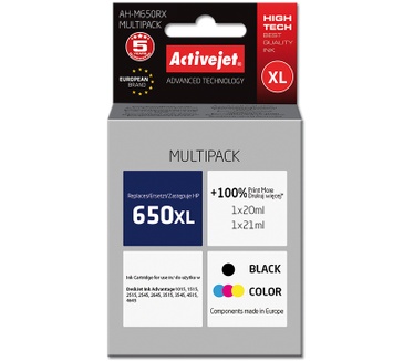 Activejet Activejet AH-M650RX inkt (vervanging HP 650 CZ101/CZ102; Premium; 1 x 20 ml, 1 x 21 ml; zwart, kleur)