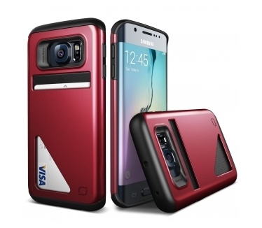 Lific Mighty Card Defense Case Samsung Galaxy S6 edge - Kiss Red