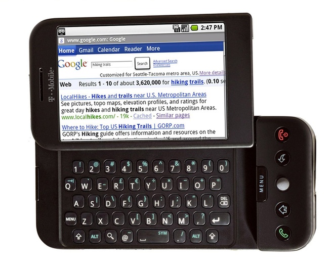 T-Mobile G1, eerste Android-telefoon die ooit uitkwam