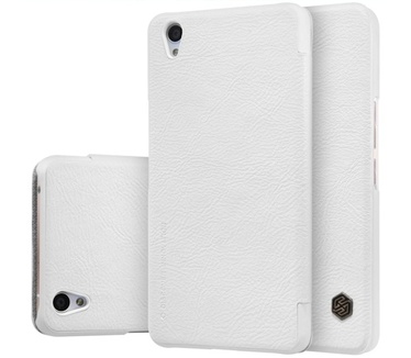 Nillkin Qin Slim PU Leather Book Case voor OnePlus X - Wit