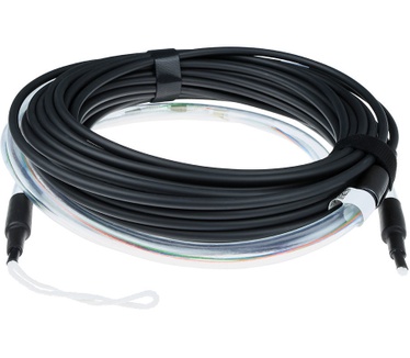ACT 90 meter Multimode 50/125 OM3 indoor/outdoor kabel 4 voudig met LC connectoren Blauw