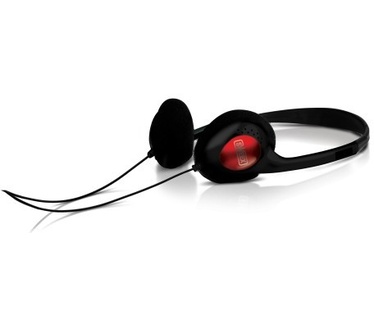 Sweex Lightweight Headphones (Rood, Zwart)