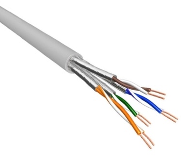 Eeconn Cat.6A U/FTP Kabel, Massief, AWG23, LSZH, Lichtgrijs, 500m