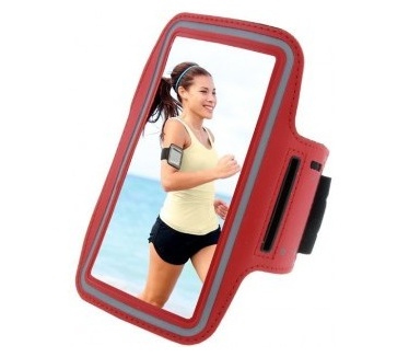 qMust Sport armband Huawei P8 Lite (Red/Grey)