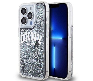 DKNY DKNY Liquid Glitter Arch Back Case - iPhone 15 Pro (6.1") - Zwart Zwart