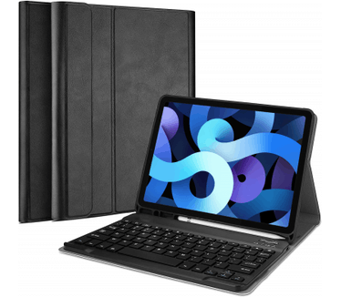 qMust Apple iPad Air 4 2020 Slimline AZERTY Bluetooth Keyboard zwart