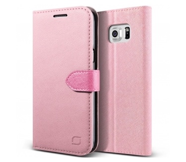 Lific Saffiano Wallet Case Samsung Galaxy S6 edge Plus - Pink/Hot Pink