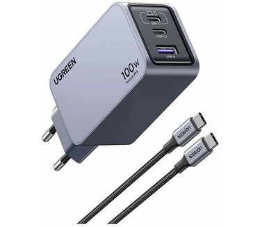 Ugreen Nexode Pro EU 3-Port GaN PD Fast Charger With USB-C Cable
