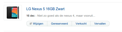 Gelijk op gereserveerd zetten