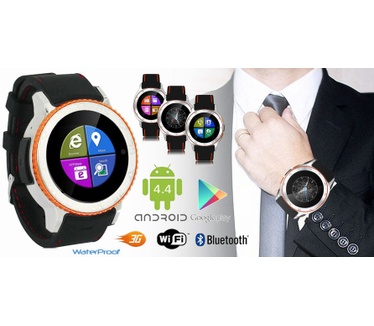 Indigi Indigi S7 Waterproof Smartwatch Phone Oranje (Zwart)