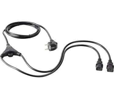 Conrad SY-5178378 Kaltgeräte Y-Kabel Schwarz 2 m