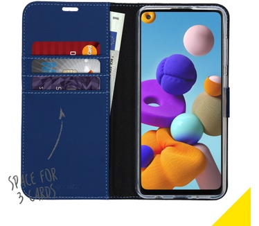 Accezz Wallet Softcase Booktype (Galaxy A21s) Blauw