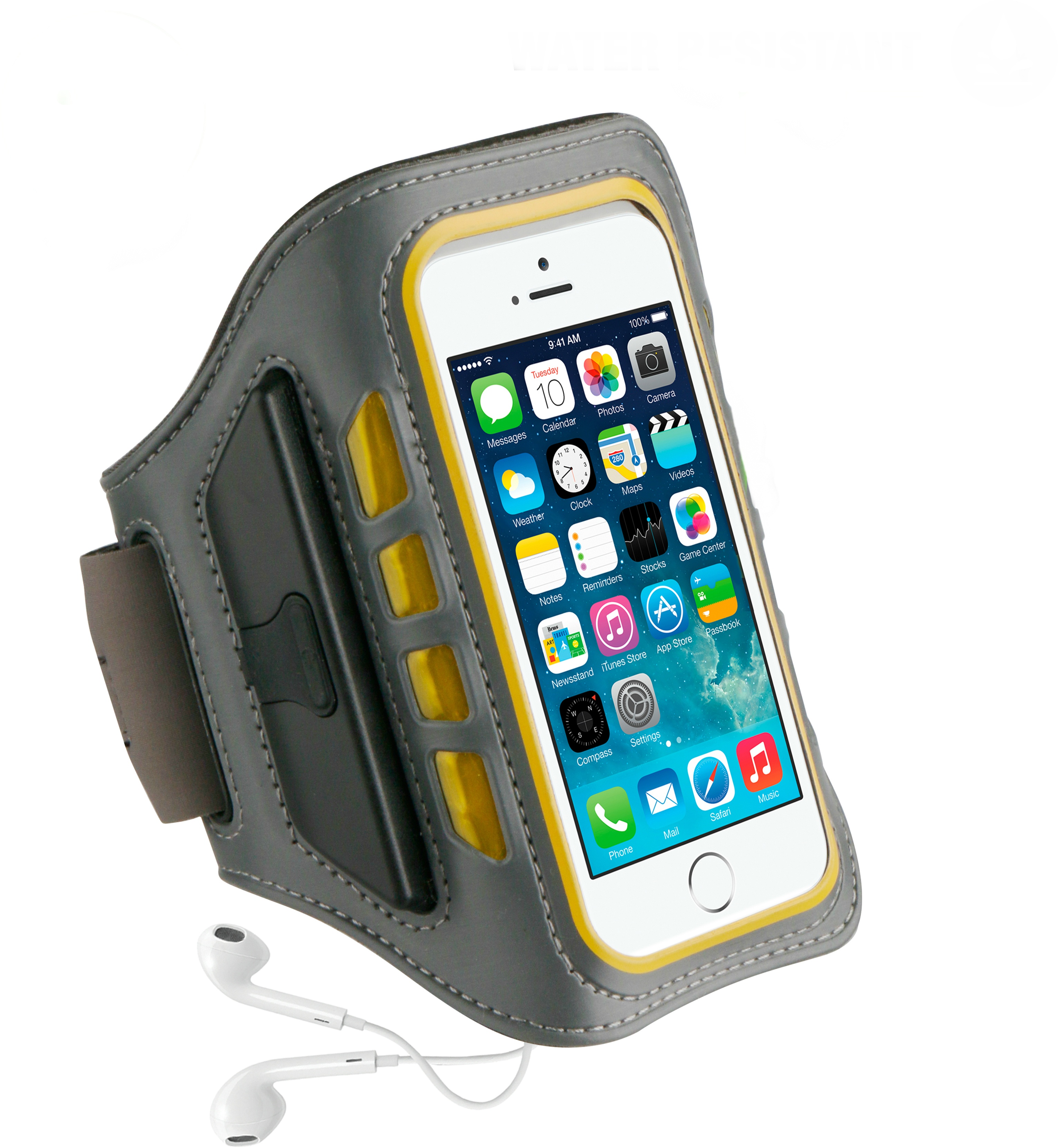 BeHello Universal Sportsarmband LED XL Grey/Yellow Geel Kenmerken