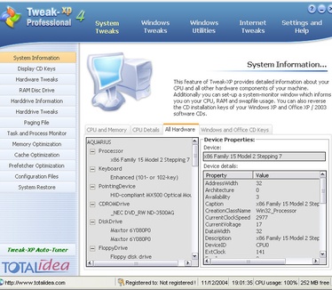 Tweak-XP Pro screenshot