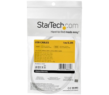 Startech.com USB-C kabel 1m wit