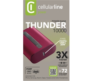 Cellular Line Thunder 10000 - Rood