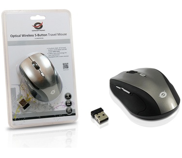 Conceptronic Optical Wireless 5-Button Travel Mouse